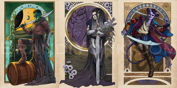 Images of Fjord, Yasha, and Mollymauk