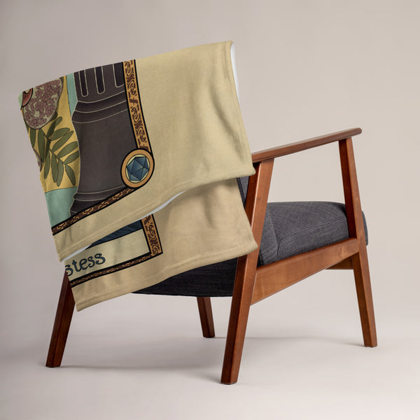 Tabletop Tarot - The High Priestess Throw Blanket