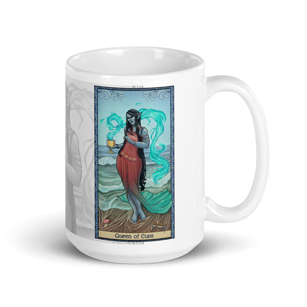 Tabletop Tarot - Queen of Cups White Mug