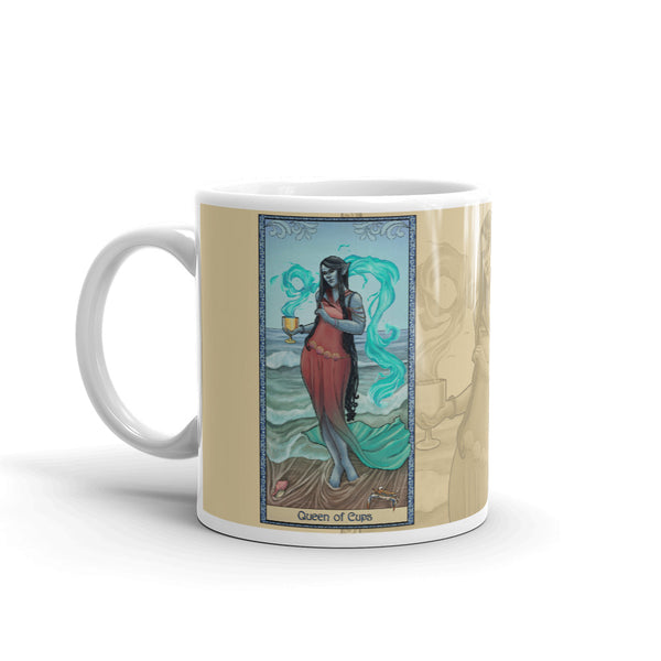 Tabletop Tarot - Queen of Cups Cream Mug