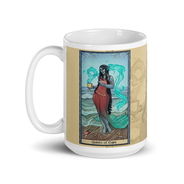 Tabletop Tarot - Queen of Cups Cream Mug