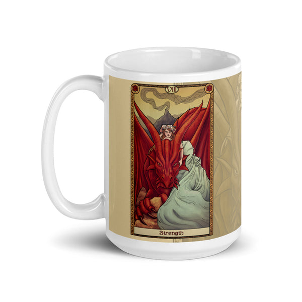 Tabletop Tarot - Strength Cream Mug