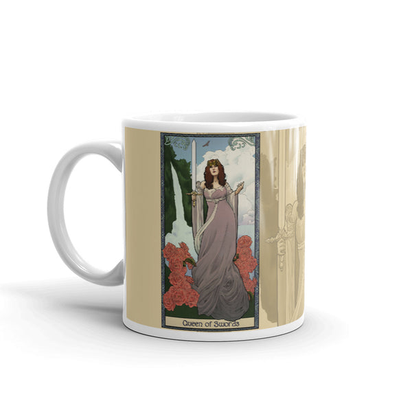 Tabletop Tarot - Queen of Swords Cream Mug