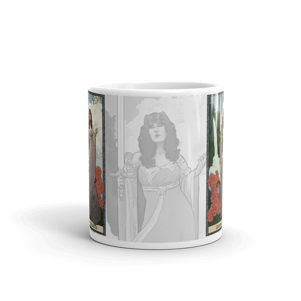 Tabletop Tarot - Queen of Swords White Mug