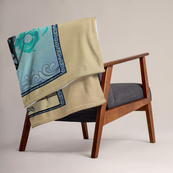 Tabletop Tarot - Queen of Cups Throw Blanket