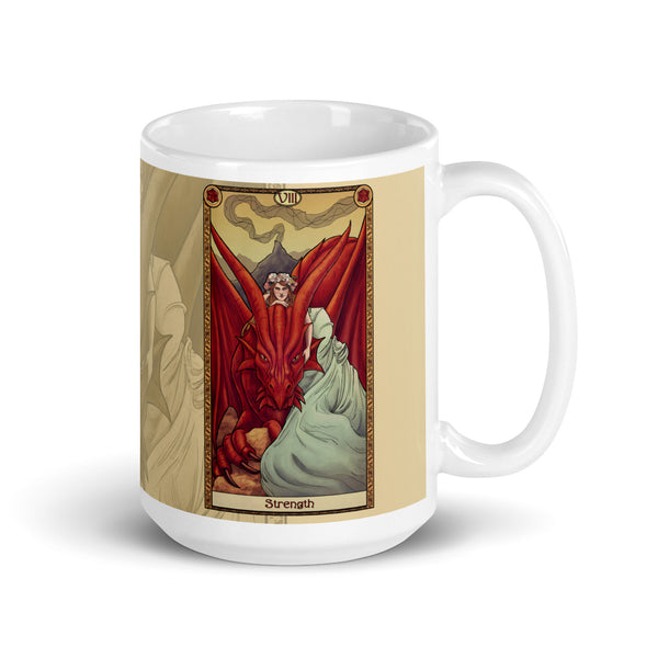 Tabletop Tarot - Strength Cream Mug