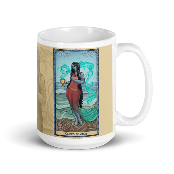 Tabletop Tarot - Queen of Cups Cream Mug