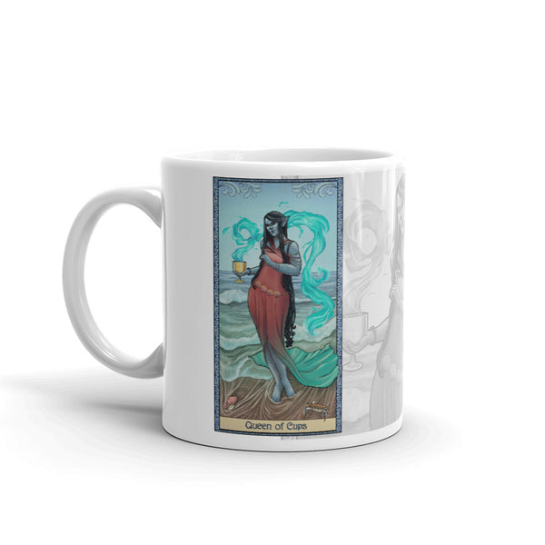 Tabletop Tarot - Queen of Cups White Mug