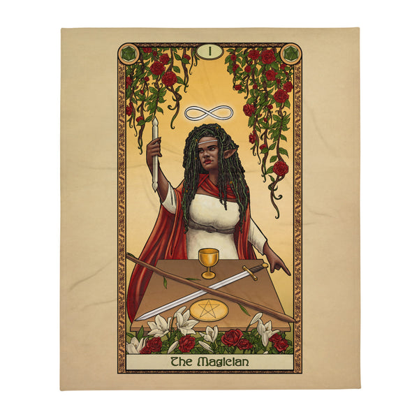 Tabletop Tarot - The Magician Throw Blanket