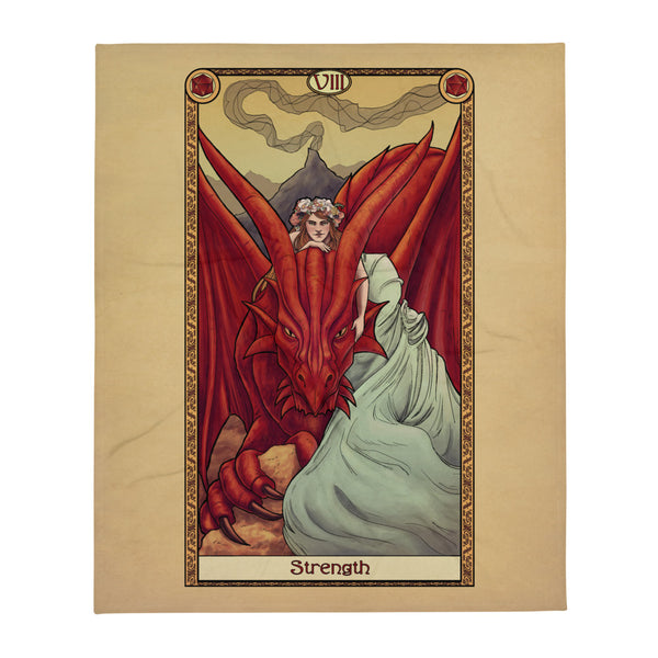 Tabletop Tarot - Strength Throw Blanket