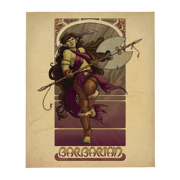 La Barbare - The Barbarian Throw Blanket