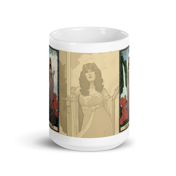 Tabletop Tarot - Queen of Swords Cream Mug