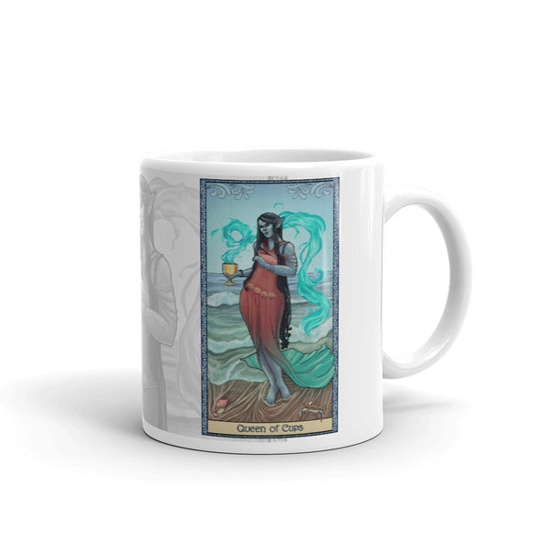 Tabletop Tarot - Queen of Cups White Mug