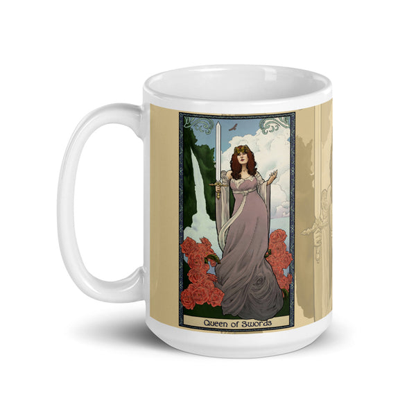 Tabletop Tarot - Queen of Swords Cream Mug