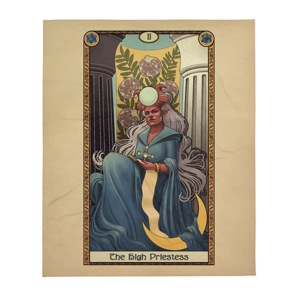 Tabletop Tarot - The High Priestess Throw Blanket