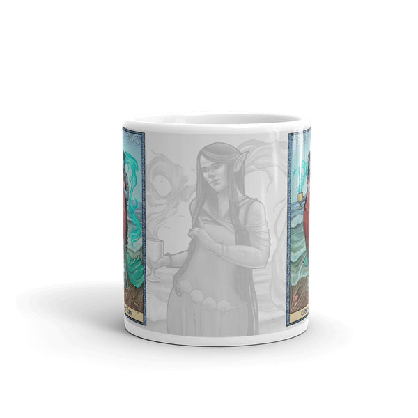 Tabletop Tarot - Queen of Cups White Mug