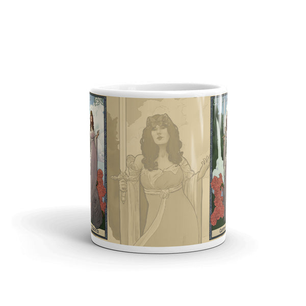 Tabletop Tarot - Queen of Swords Cream Mug