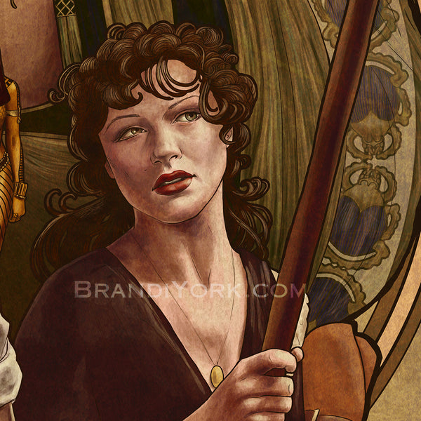 Detail shot of Evelyn Carnahan (Rachel Weisz)