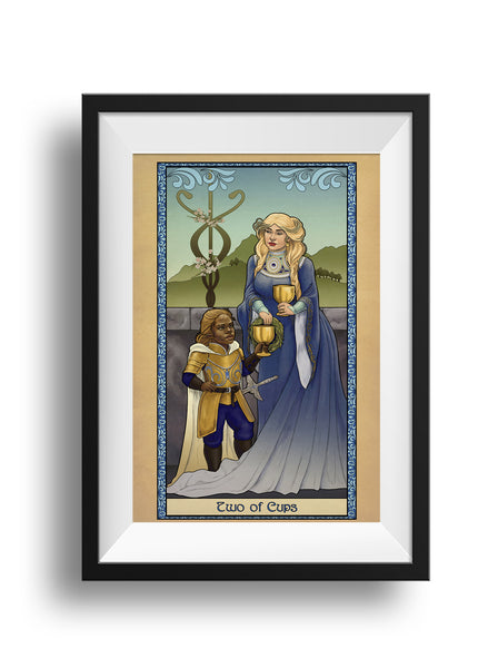 Tabletop Tarot - Two of Cups - Print