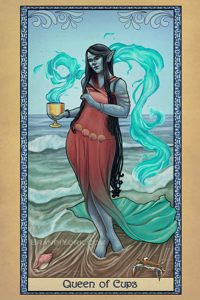 Tabletop Tarot - Queen of Cups - Print