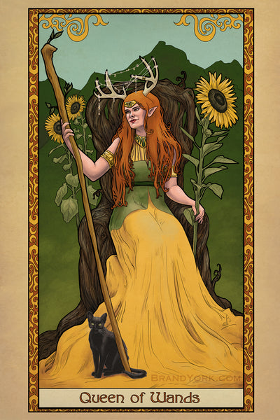 Tabletop Tarot - Queen of Wands- Print