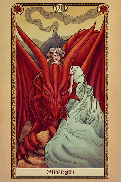Tabletop Tarot - Strength - Print