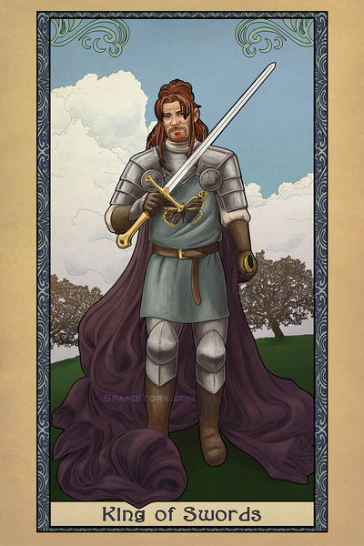 Tabletop Tarot - King of Swords - Print