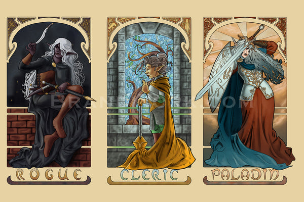 Tabletop Nouveau 12 Piece Mini Print Set