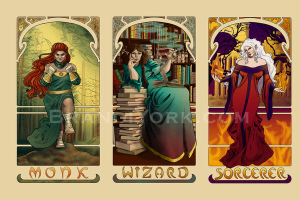Tabletop Nouveau 12 Piece Mini Print Set
