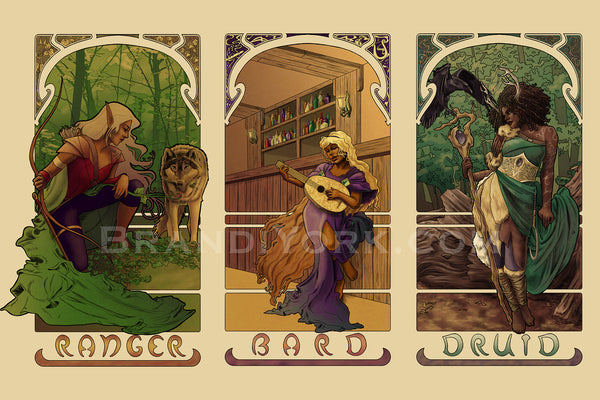 Tabletop Nouveau 12 Piece Mini Print Set