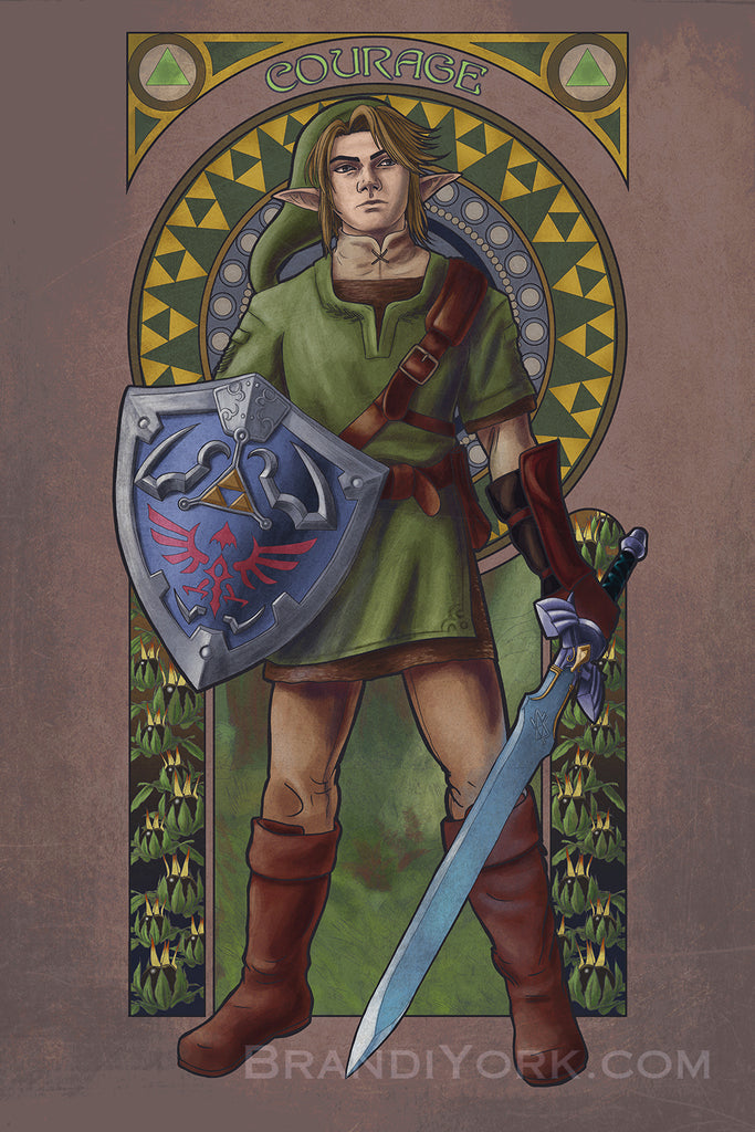 Link / Legend of Zelda / Ocarina of Time /heavy Card Stock/ 