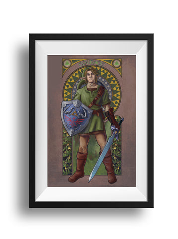 Legend of Zelda - Courage - Link Print
