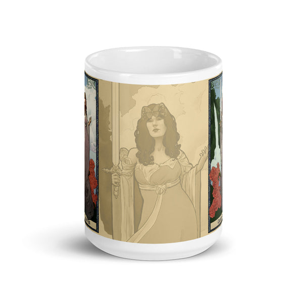 Tabletop Tarot - Queen of Swords Cream Mug