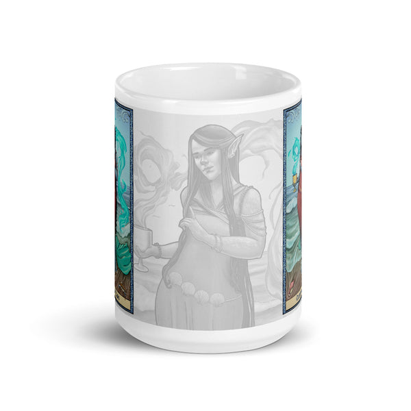 Tabletop Tarot - Queen of Cups White Mug