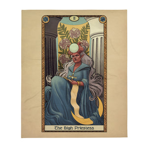 Tabletop Tarot - The High Priestess Throw Blanket
